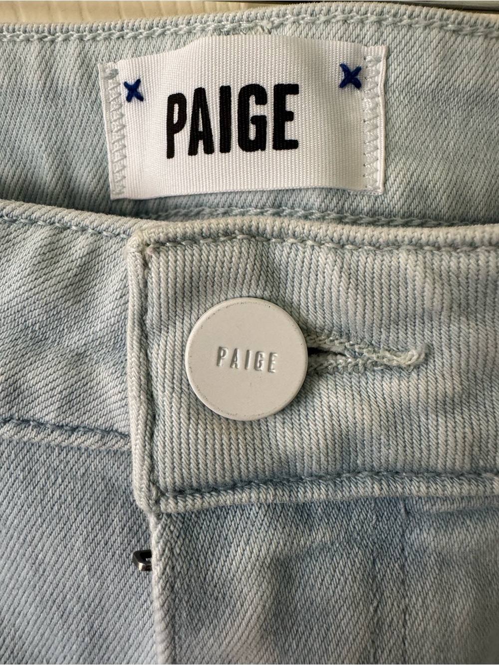 PAIGE Light Blue High-Rise Wide Leg Jeans - Picture 3 of 10